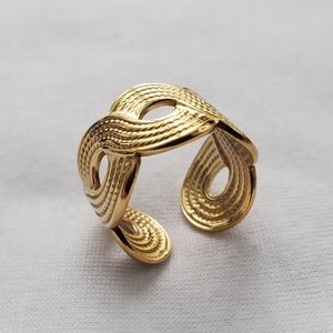 NEW Gold Colour Adjustable Ring